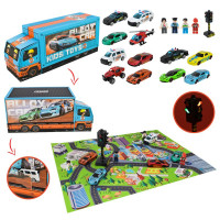 Ігровий набір арт. 689 (18шт) адвент-календар,метал.машинки,у короб.39*16*12см