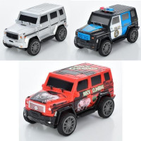 Джип 7127UVWX-1 (144шт) 1:43, инерция, 11см, резиновые колеса, 4 вида, в кульке, 12,5-15-5,5см