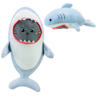 М'яка іграшка арт. K15253 (60шт) кіт в акулі 55см