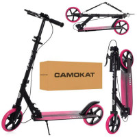 Самокат SR 2-049-1-BP (1шт) алюм+сталь,2кол.ПУ200мм,кермо89-100см,підн33-15см,підстав,ручне гальмо.