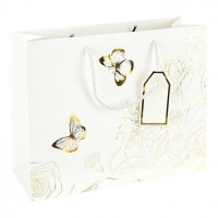 Пакет подарунковий гігант гориз L WHITE 42*31*12см HL-1935