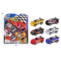 Набір машин 399-764 G (480/2) 4 штуки, інерція, гумові колеса, довжина 7см, в пакеті