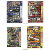 Набір машин мет. арт. XY222/220/223/22 (48шт/2) 4 види короб. 29,5*21*4,5см