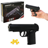 Пістолет мет. арт. C27 (60шт) кульки, у короб. 18*13*4 см