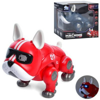 Тварина 613A (24шт) собака,15-10-18см,звук, світло, ходить, хит.гол, бат-ка, 2кольори, в кор-ці,19-1