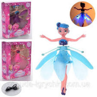 Лялька 802 (60шт) літаюча фея, 19см, акум, реагує на руку, світло, USBзарядне, 3 види, в кор-ці, 16-
