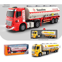 Трейлер HT9812W (12шт) інерція, 42см, бензовоз, музика, звук, світло, гумові колеса, рухливі деталі,