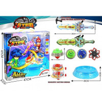 Бейблейд LSD 167 A (16) арена, 2 дзиги, 2 запускача, накладки на дзиґи, підсвічування, в коробці