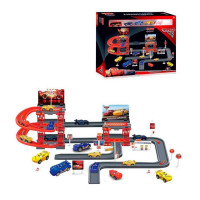 Гараж 660-A107(660-82) (12шт) ТЧ, 3 поверхи, машинка 5,5см 4шт, автобус 7,5см 2шт, дорожні знаки,