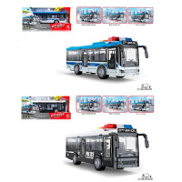 Автобус RJ5513AB (12шт) інерція, 28см, 1:16, поліція, відчиняються двері, звук, світло, гумові колес