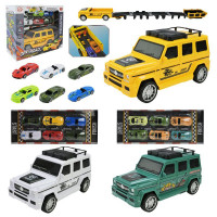 Трейлер арт. 399-1/400-1 (24шт/2)  3кольора, машинки в наборі, короб. 32*14*29см