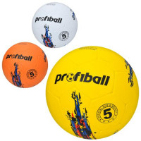 М'яч футбольний VA 0047 (30шт) розмір 5, гума, 410-450г, 3 кольори, в пакеті,