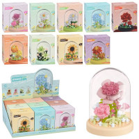 Конструктор 7414-7422 (72шт) квіти у колбі, 6-6-7,8см, від 161дет, в кор-ці, 9шт(9видів) в дисплеї,