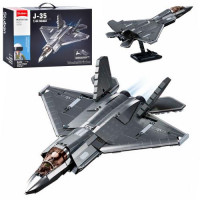 Конструктор SLUBAN M38-B1186 (6шт) військовий літак, 38см, 1:44, 838дет,фігурка, в кор-ці, 45-33-12с