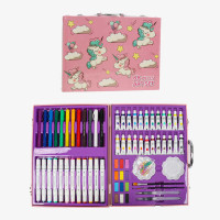 Набір для малювання M 51101 (16) 88 елементів, двосторонні маркери, фломастери, фарби, у валізі