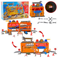 Паркінг арт. SK-739GA (18шт/2)  батар. пластик + метал,2 машинки у комплекті, світло,звук,  короб.