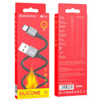 Кабель BOROFONE BX83 Type-C Famous silicone charging data cable Black