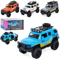 Джип AS-2974 (48шт)АвтоСвіт,1:36,метал,инерц,11см, зв,св,4вида,бат(табл),в кор-ке,15,5-7-6,5см