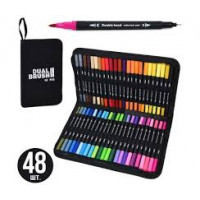 Набір для творчості MK 5766-48 (12шт) маркери, двосторонні, набір 48шт, у пеналі, 18,5-31-3,5см