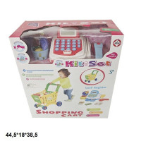 Магазин 988 каса з візком та продуктами батар.муз.світ.кор.44,5*18*38,5 /8/