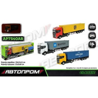Трейлер мет. АВТОПРОМ арт. AP7540AB (72шт/2) бат,світло,звук,у короб.35*7*12см