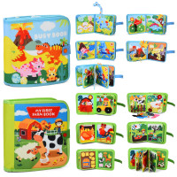 Бізікнига CH1008-1009/бізікнижка, фігури на липучках, застібка кнопка, рухливі деталі, шну