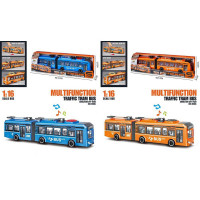 Тролейбус JS163B-3C (12шт) інерц, 40см, 1:16, звук, світло, відчиняються двері, 2 кольори, на бат(та