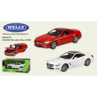 Машина метал 24041H-W (24шт/4) "WELLY"1:24 MERCEDES BENZ SL500 ,откр.двери,капот,2 цвета,в кор.23*11