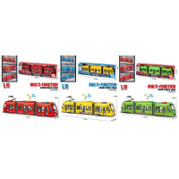 Трамвай JS164A-4C-4 (18шт) інерція, 41см, 1:16, відчиняються двері, звук, світло, 3 види, на бат(таб