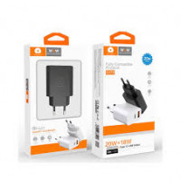 Зарядний пристрій WUW-C172 20W PD USB-C + USB QC3.0 18W