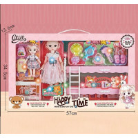 Набір ляльок 2027-18 (12) 2 ляльки, шарнірні суглоби, імітація скляних очей, підсвічування, аксесуар