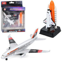Набір з фігурками XY359 (48шт)1:250, космос, літак, ракета, в кор-ці, 17-22,5-5см