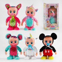 Інтерактивна іграшка C 62899 + КОРОБКА (36) 5 видів, звук, плаче, сміється, ходить, висота 31 см, в