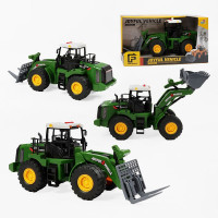 Трактор 666-328 C (24/2) розмір: 35х14х15.5 см, інерція, підсвічування, звук, гумові колеса, рухоми