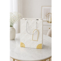 Пакет подарунковий гігант  L WHITE 30*12*40см HL-1877