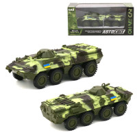 Танк AS-2767 (60шт) АвтоСвіт, металл, инер-й, БТР 12см,рез.колеса, в кор-ке,16,5-7-6см
