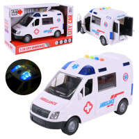 Машина  арт. ZY221A (48шт/2)  батар. Швидка допомога, світло,звук,двері відчиняються, короб. 26*11,5