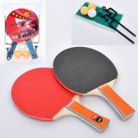 Ракетка MS 3098 (50шт) 2шт, 25,5см, EVA/резина, 3 кульки, безшов,сітка, 3 види, в слюді,19-29-4см