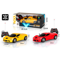 Машина 186-1,р/к, 1:20, 20см, гумові колеса, 2 кольори,на бат-ці, в кор-ці, 28-11-12,5см