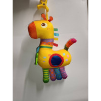 Брязкальце QBX178A жираф підвіска м'яке з прорізувачем,дзвіночком,люстерком,пищить,шуршить кул.