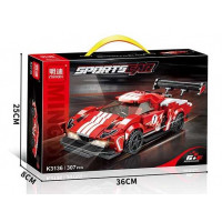 Конструктор K 3136 (36) “Автомобіль”, 307 деталей, гумові шини, рухомі елементи, в коробці