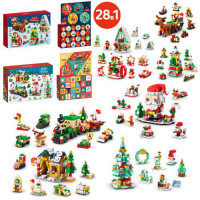 Конструктор 8886-87 (16шт) адвент-календар (24дні), Різдво/Merry Christmas, 28в1, 2 види, в кор-ці,