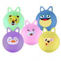 М'яч 55см з вухами BT-PB-0220 морди 450г 5мал.5кол./30/