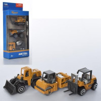 Стройтехника KX06-3 (48шт) металл, 3шт, 1:64, 8см, 2вида, в кор-ке,10,5-23-4,5см