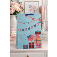 Пакет подарунковий великий вертикальний Lux-L2 HB прапорці