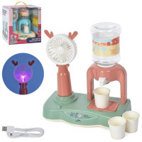 Побутова техніка 9929A ​​(18шт) кулер, вентилятор, акум, USB зарядка, склянка,2 кольори, в кор-ці, 2