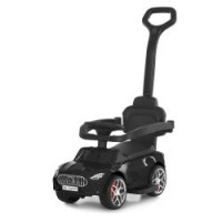 Каталка-толокар M 6255EL-2 (1шт) бат.ручка, муз, світло, шкіра, підсклянник, MP3, BLUETOOTH, чорний