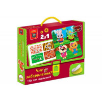 Гра розвиваюча Vladi Toys з липучками. Чиє забарвлення? Де чия мордочка? VT1310-06 (укр)