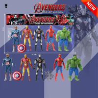 Набір героїв 3099-19 (120/2) 5 фігурок, підсвічування на грудях, середня висота 17 см, рухливі кінці