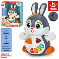 Гра HE9991 UA (12шт) Зайчик Чеберяйчик, 19см, музика-звук(УКР), 4 віршики, 2 пісні, 3 віршовані казо
